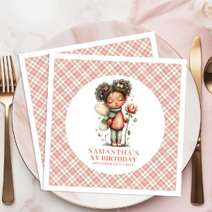 Sweet Magical Fairy Floral 7th Birthday Party   Paper Dinner Napkins