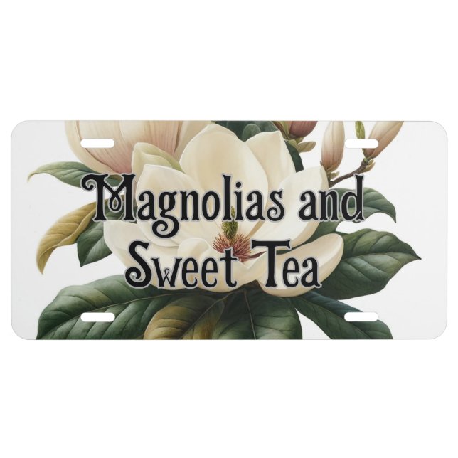Sweet Magnolia Front License Plate Southern Flower (Front)