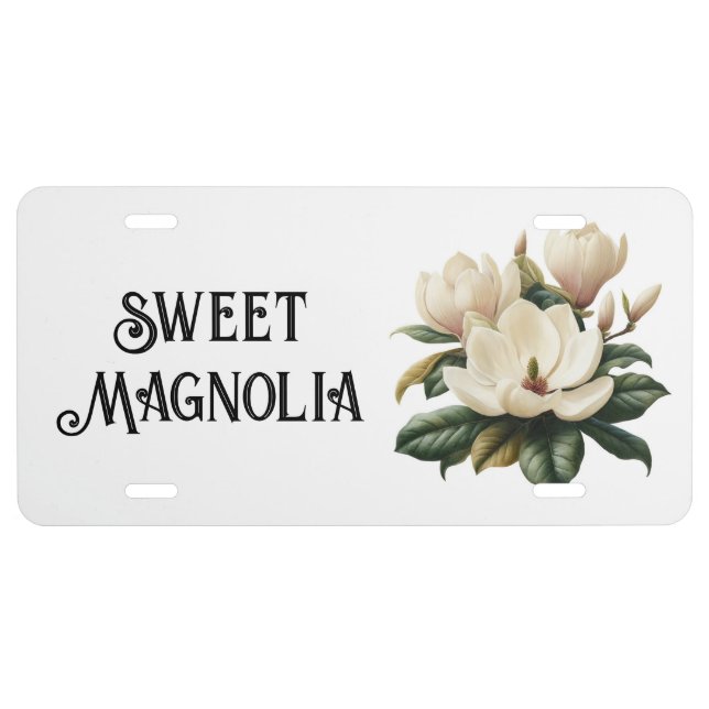 Sweet Magnolia Front License Plate Southern Flower (Front)