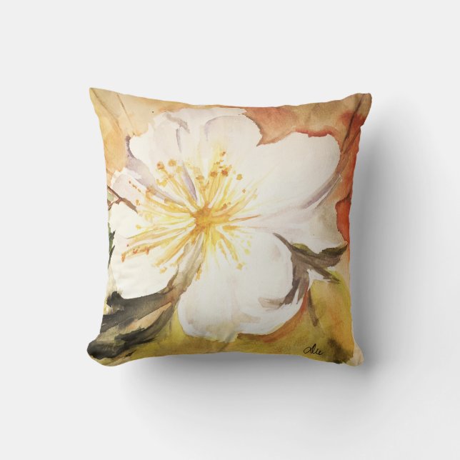 Sweet Magnolia Throw Pillow (Front)