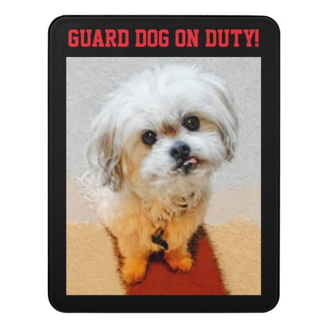 Sweet Malshi Funny Guard Dog Room Sign (Contemporary Vert)