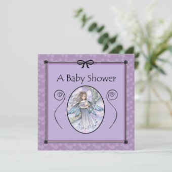 Sweet Mama and Baby Fairy Baby Shower Invitations | Zazzle
