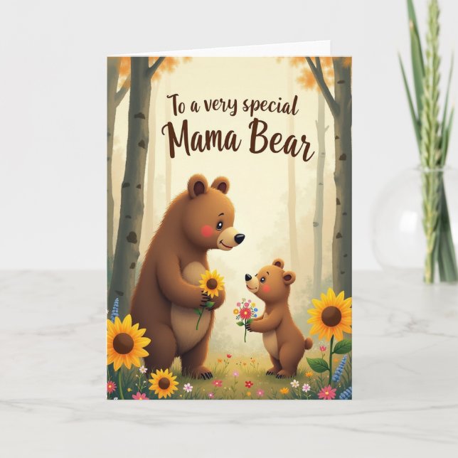 Sweet Mama Bear Day Art Card (Front)
