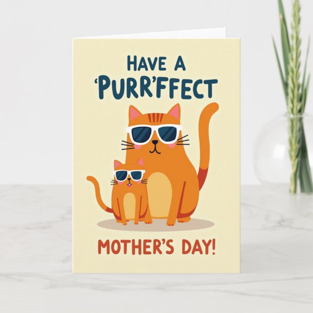 Sweet Mama Cats Day Card (Front)