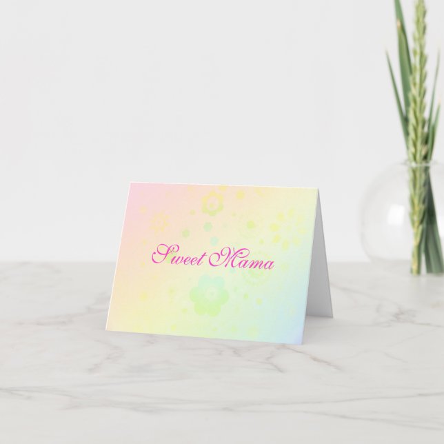 "Sweet Mama" Mother's Day Card - Template - Custom (Front)