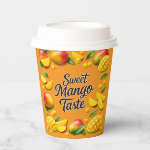 Sweet Mango Taste Tropical Paper Coffee Cup