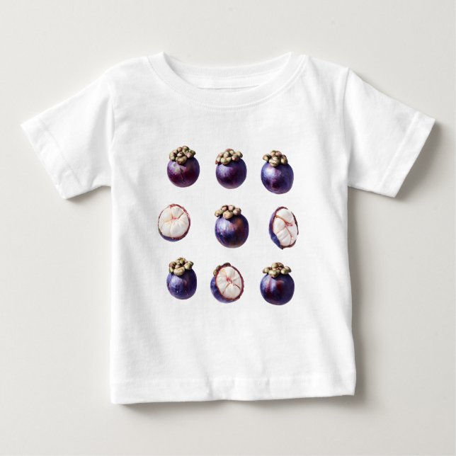 Sweet Mangosteen Tropical Fruit Baby T-Shirt (Front)