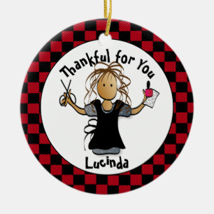 Sweet Manicurist Gift - Cute Thank You Nail Tech Ceramic Ornament