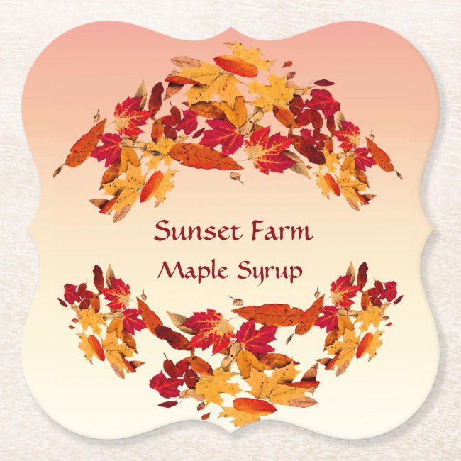 Sweet Maple Syrup Promotional Sturdy Paper Coaster