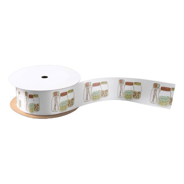 Sweet mason jar satin ribbon (Spool)