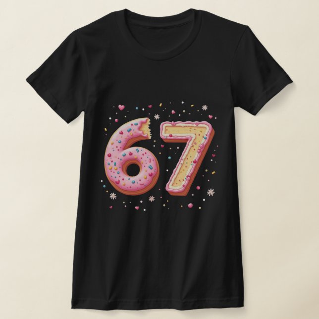 Sweet Math Donut Fraction Back to School 67  T-Shirt (Laydown)