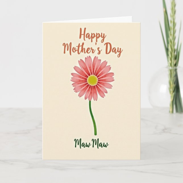 Sweet Maw Maw Mothers Day Card (Front)