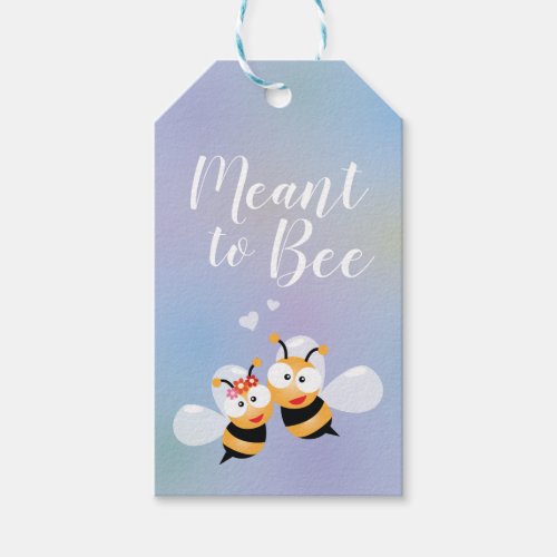 Sweet Meant To Bee Couple Elegant Wedding Favor Gift Tags