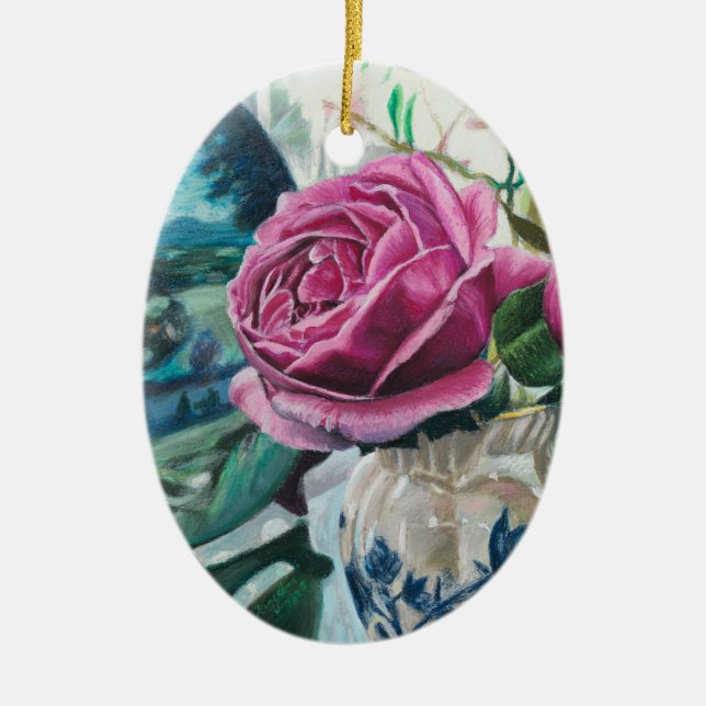 Sweet Memories Bathed in Morning Light - Ceramic Ornament (Front)