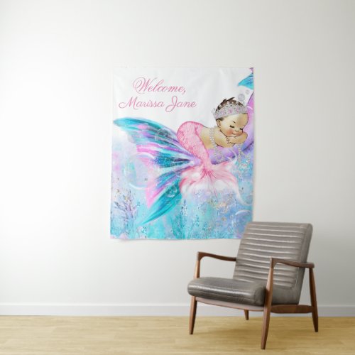 Sweet Mermaid Baby Shower Backdrops