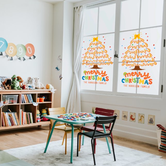 Sweet Merry Christmas Tree Holiday Decoration Window Cling (Sweet Merry Christmas Tree Holiday Decoration Window Cling)