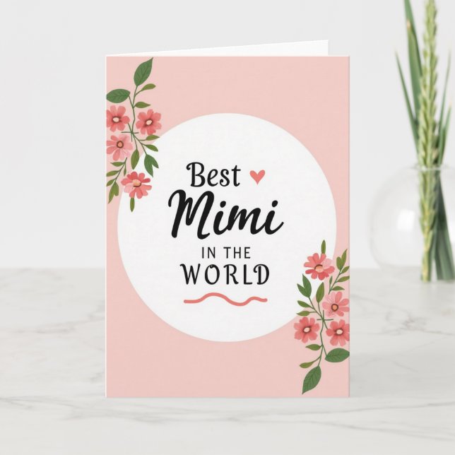 Sweet Mimi Floral Mothers Day Card (Front)