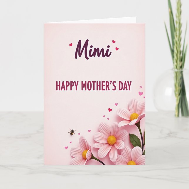 Sweet Mimis Mothers Day Floral Card (Front)