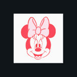 Sweet Minnie Mouse Bow Face Line Art Canvas Print<br><div class="desc">Simple, cheerful, and full of classic charm, this adorable Minnie Mouse face artwork highlights her iconic bow and joyful expression in a clean, modern line-art style. The bold monochrome look makes it both playful and versatile, perfect for mixing and matching with custom colors, names, or messages. Ideal for customizable Zazzle...</div>