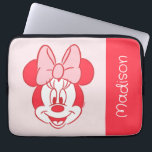 Sweet Minnie Mouse Bow Face Line Art Laptop Sleeve<br><div class="desc">Simple, cheerful, and full of classic charm, this adorable Minnie Mouse face artwork highlights her iconic bow and joyful expression in a clean, modern line-art style. The bold monochrome look makes it both playful and versatile, perfect for mixing and matching with custom colors, names, or messages. Ideal for customizable Zazzle...</div>