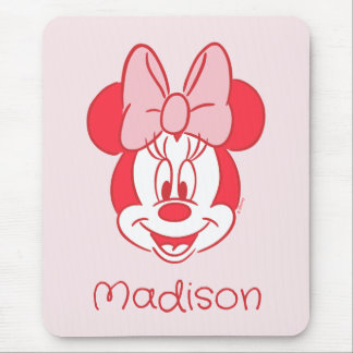 Sweet Minnie Mouse Bow Face Line Art Pad