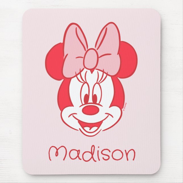 Sweet Minnie Mouse Bow Face Line Art Pad (Front)