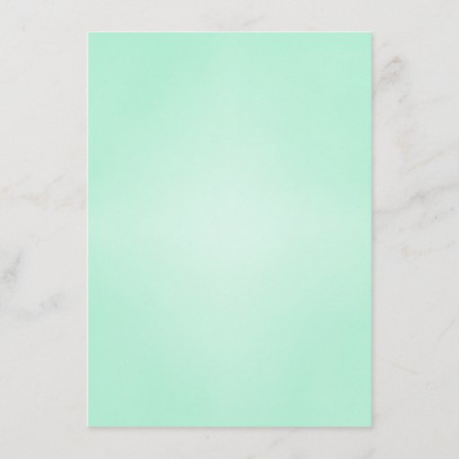 Sweet Mint Green Poster Style Card Zazzle