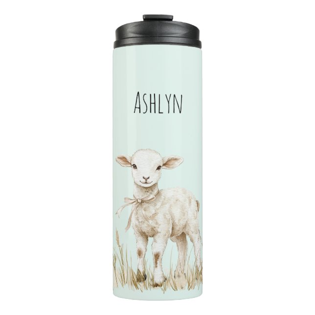 Sweet Mint Lamb Easter Thermal Tumbler (Front)