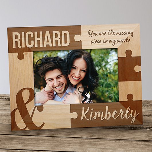 Sweet Missing Piece Wooden Picture Frame (Front)