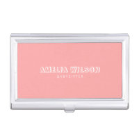 Sweet Modern Pastel Pink and Mint Business Card Case