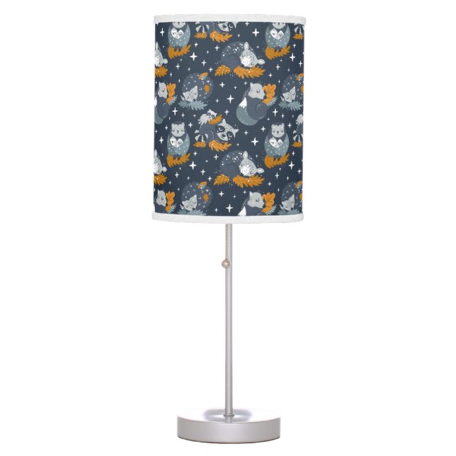Sweet Mom and Baby Animals Table Lamp (Front)