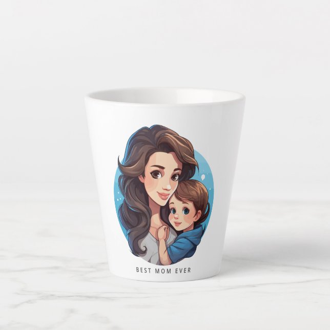 Sweet Mom and Girl Mother's Day Mug (Front)