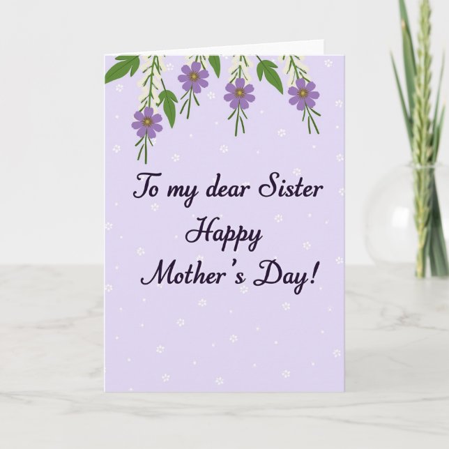 Sweet Mom Elegant Script Card (Front)