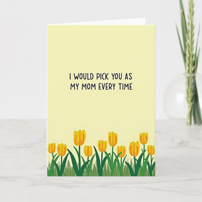 Sweet Mom Floral Pick Card (Front)