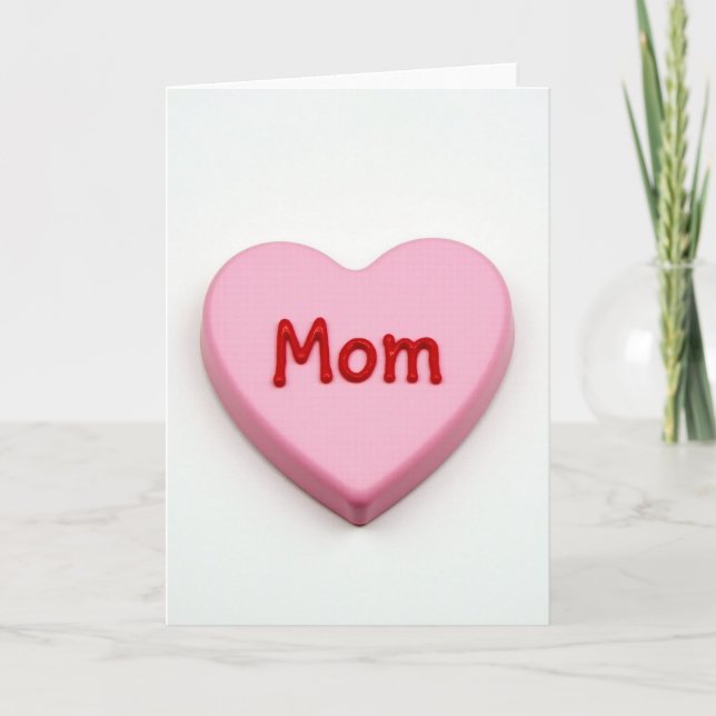 Sweet Mom Heart Illustration Card (Front)