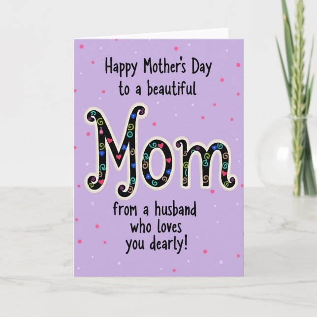 Sweet Mom Mosaic Art Card (Front)