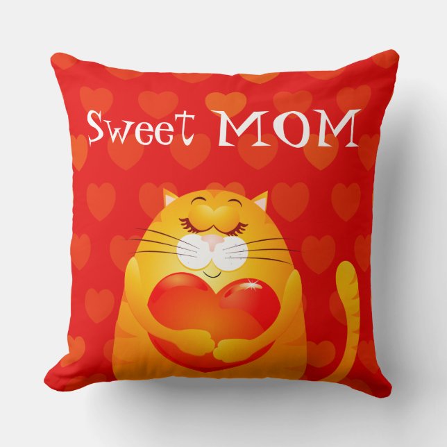 Sweet mom throw pillow (Front)