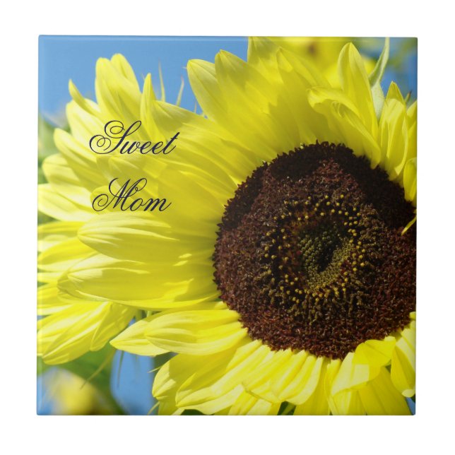 Sweet Mom tile art Sunflowers Tile gifts (Front)