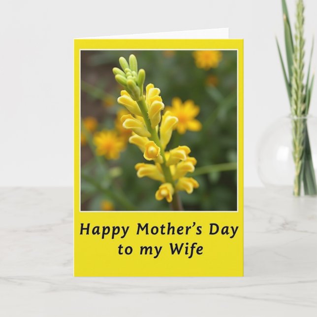 Sweet Mom Yellow Bloom Card (Front)