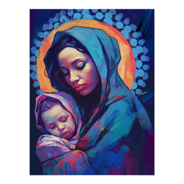 Sweet Moments Mother & Child Wall Art on Poster (Front)