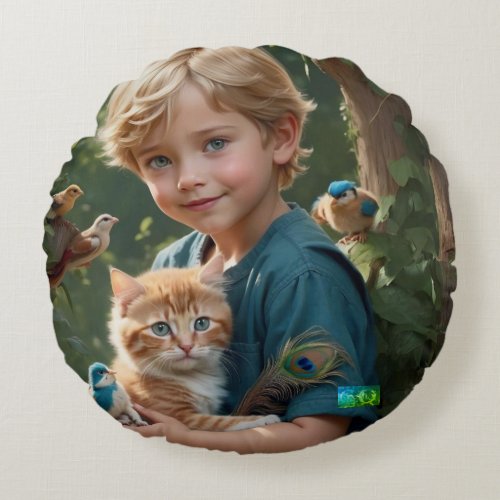 Sweet Moments Round Pillow