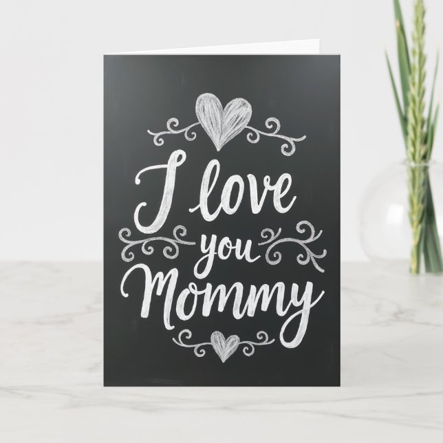 Sweet Mommy Chalk Heart Card (Front)