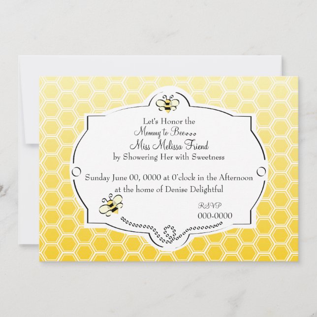Sweet Mommy to Bee Invitation (Front)