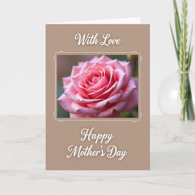 Sweet Moms Day Bloom Close Up Card (Front)