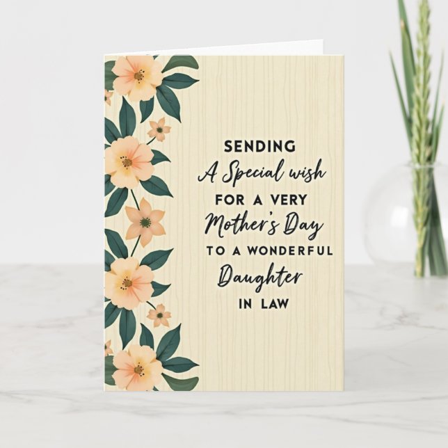 Sweet Moms Day Blossom Card (Front)