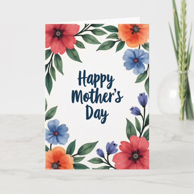 Sweet Moms Day Bouquet Card (Front)