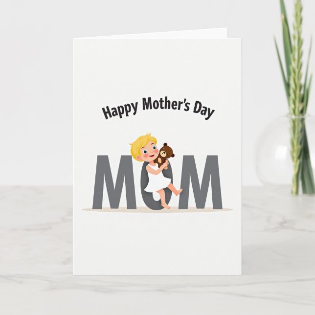 Sweet Moms Day Illustration Card (Front)