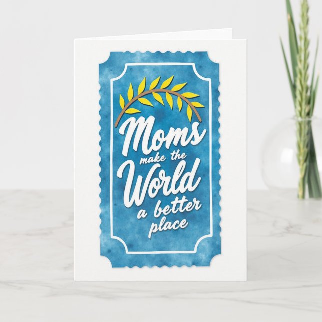 Sweet Moms Golden Leaf Card (Front)