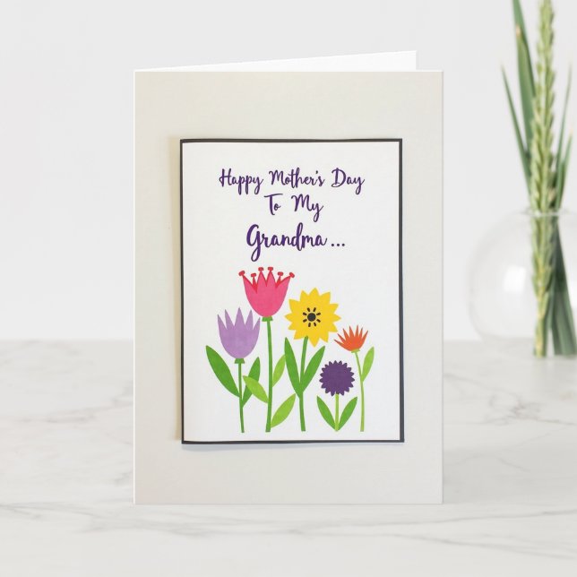 Sweet Moms Graphic Flower Card (Front)