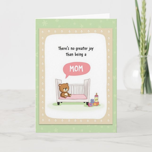 Sweet Moms Joy Illustration Card (Front)